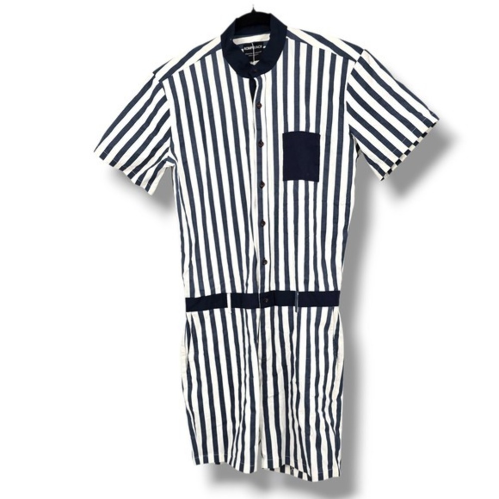New Romper Jack Striped Romper Jumpsuit Short Sleeve One Piece Casual‎